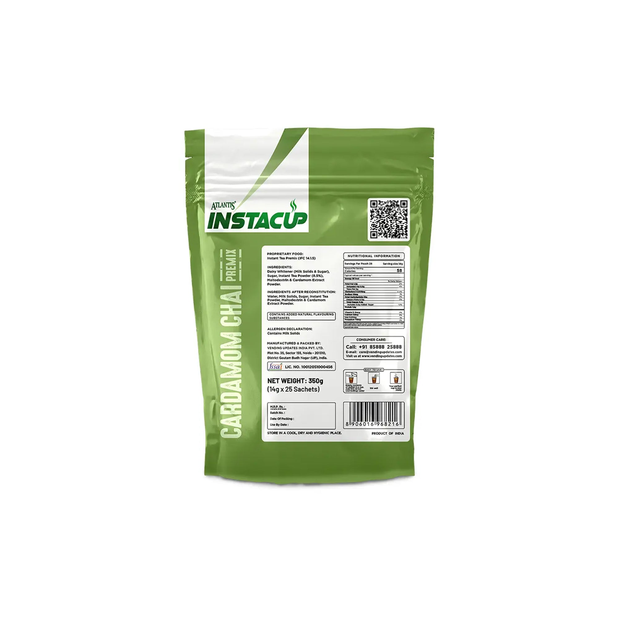ATLANTIS INSTACUP 3-IN-1 Cardamom Chai Premix Single Serve Sachets Pack view 6