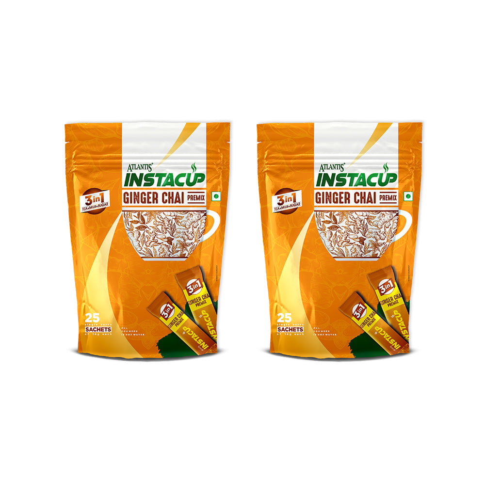ATLANTIS INSTACUP 3-IN-1 Ginger Tea Premix Single Serve Sachets Pack view 11