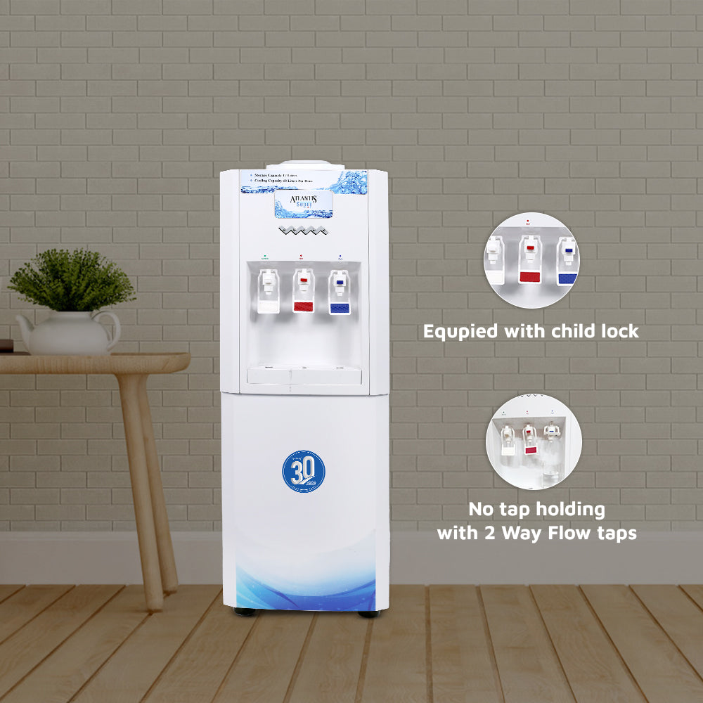 ATLANTIS SUPER Floor Standing Water Dispenser with RO Compatible (Available Space for RO Setup)- 3 Taps (15l Large Cold Tank Capacity) view 5