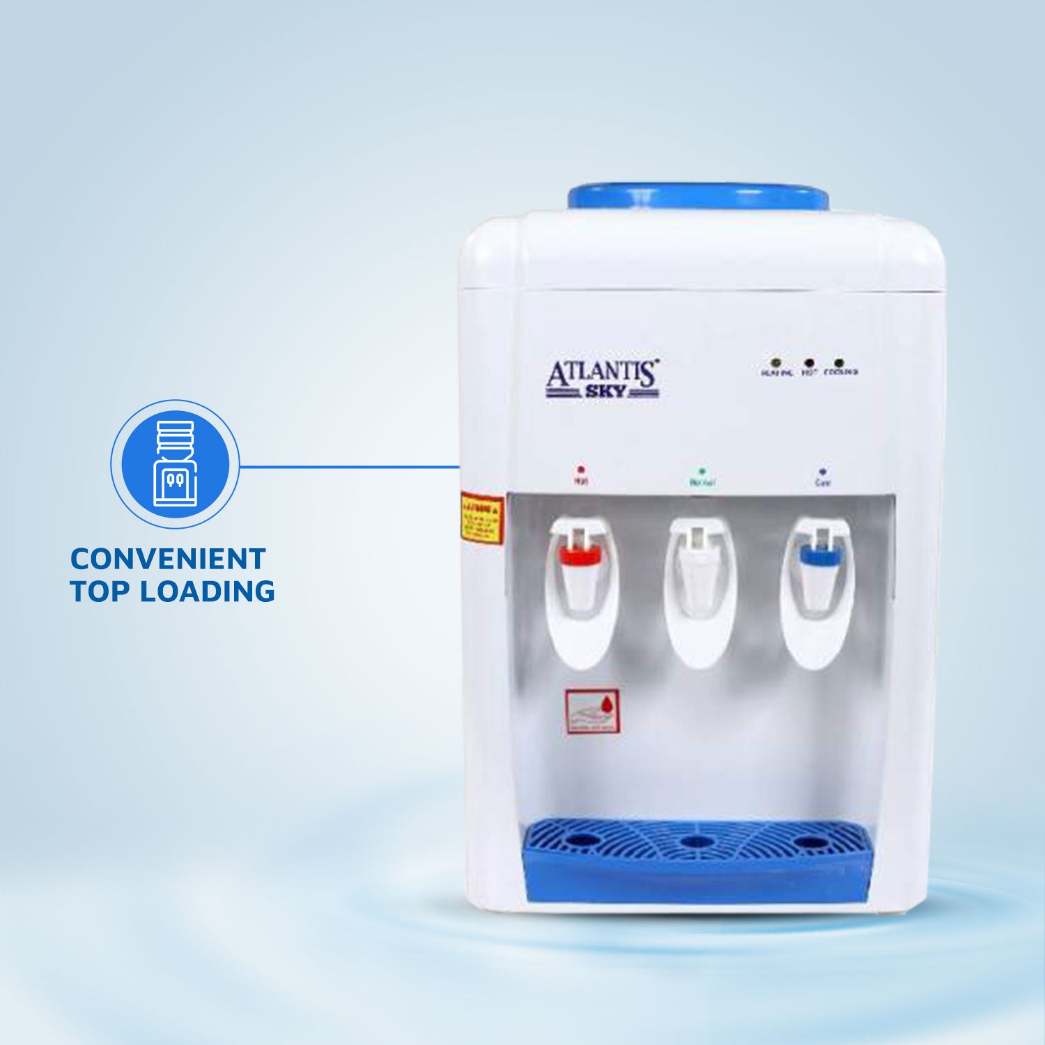 ATLANTIS SKY (Hot Normal & Cold ) Table Top Water Dispenser view 2