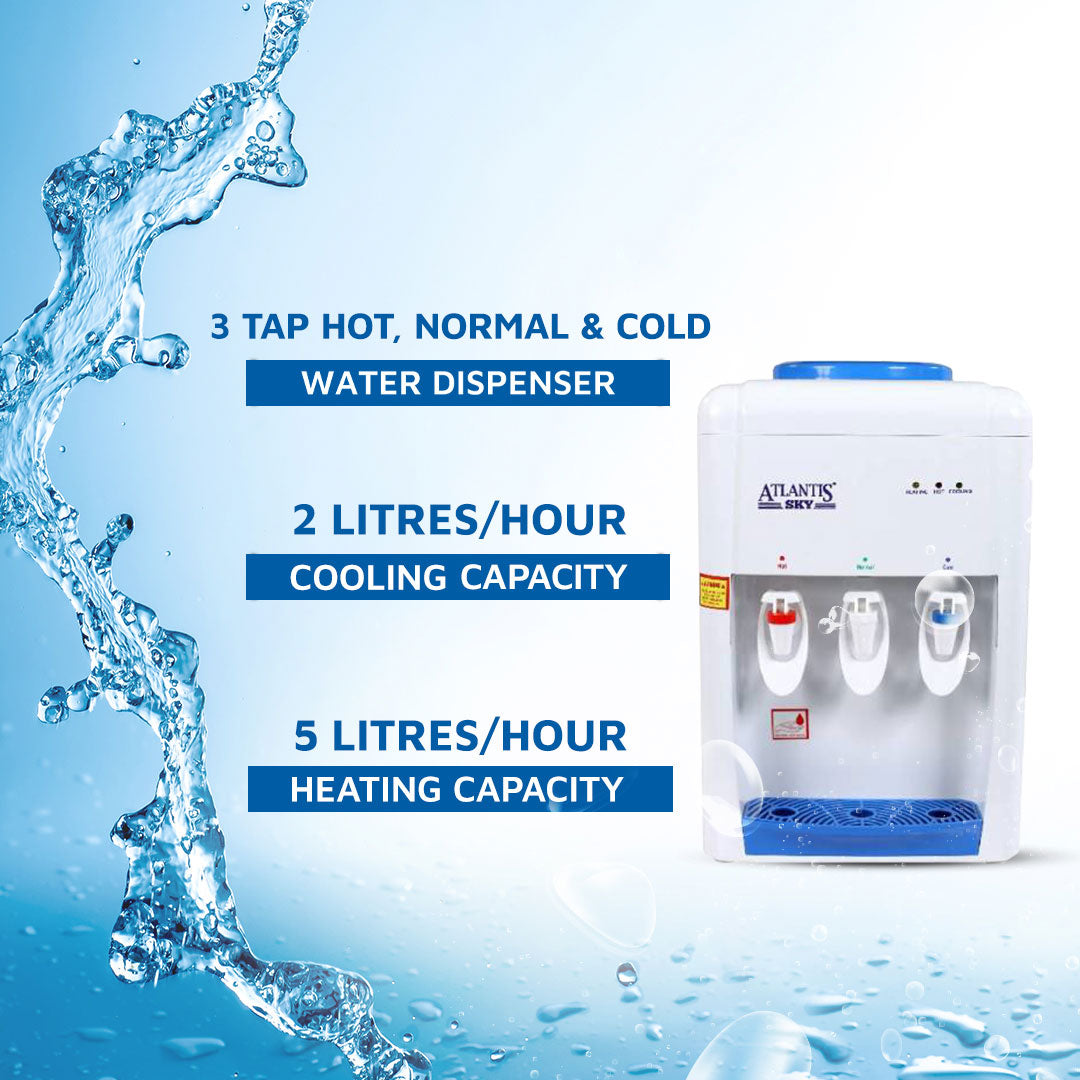 ATLANTIS SKY (Hot Normal & Cold ) Table Top Water Dispenser view 5